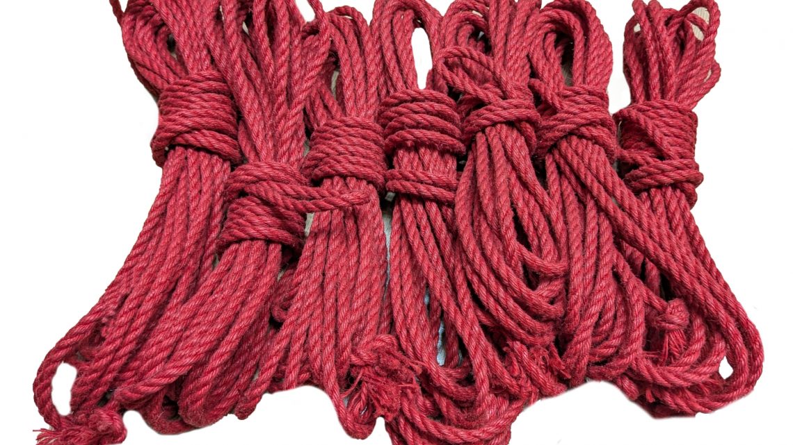 Juteseile 6 mm rot fester gedreht (mineralölfrei)